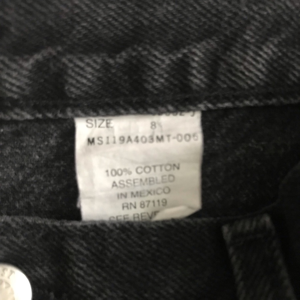 Northwest Blue Black Hi Waisted Jean Shorts - Picture 4 of 6